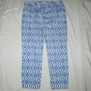 VINEYARD VINES Chambray Blue & White Cropped Pants